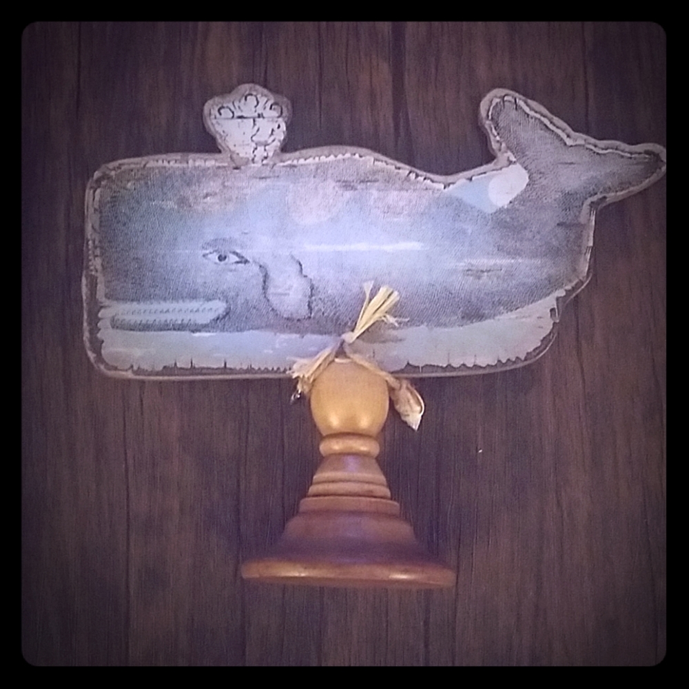 Vintage whale decor